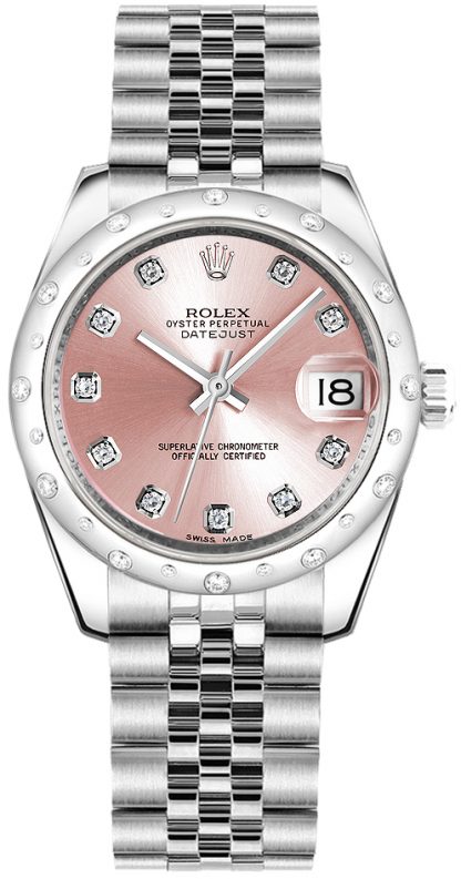repliche Orologio Rolex Datejust 31 con diamante rosa 178344