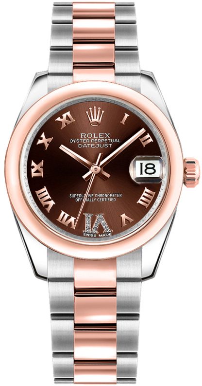 repliche Orologio Rolex Datejust 31 in acciaio e oro rosa 178241