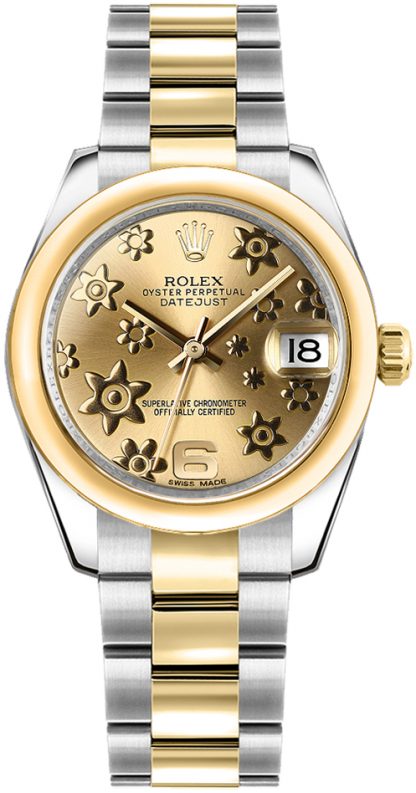repliche Orologio Rolex Datejust 31 in oro giallo e acciaio Oystersteel 178243