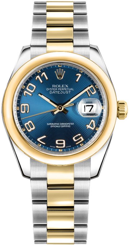 repliche Orologio Rolex Datejust 31 quadrante blu acciaio e oro 178243