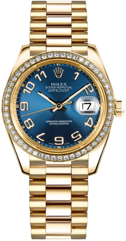 repliche Orologio Rolex Datejust 31 quadrante blu oro giallo 178288