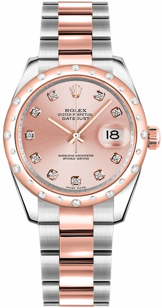 repliche Orologio Rolex Datejust 31 quadrante diamante rosa 178341