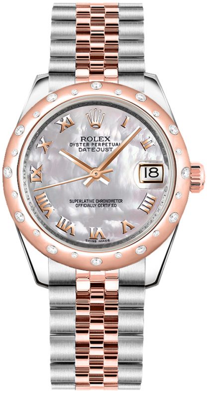 repliche Orologio Rolex Datejust 31 quadrante madreperla in oro rosa e acciaio 178341