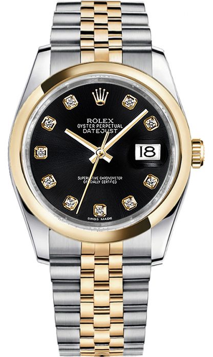 repliche Orologio Rolex Datejust 36 Black Diamond 116203