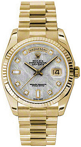 repliche Orologio Rolex Day-Date 36 Meteorite Grey Diamond Watch 118238