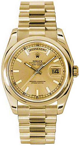 repliche Orologio Rolex Day-Date 36 President Bracciale in oro massiccio 118208