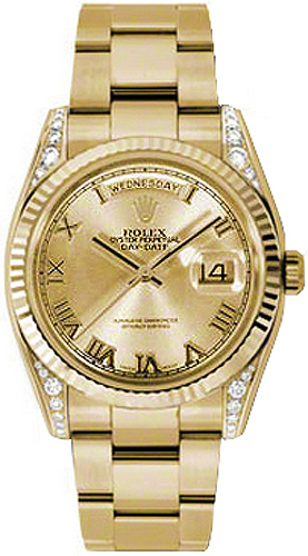 repliche Orologio Rolex Day-Date 36 in oro massiccio 18 carati 118338