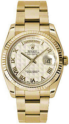 repliche Orologio Rolex Day-Date 36 quadrante oro avorio 118238