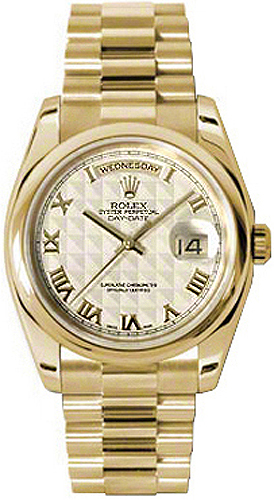repliche Orologio Rolex Day-Date 36 quadrante romano avorio quadrante oro orologio 118208