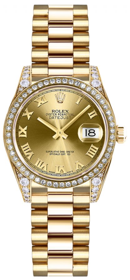 repliche Orologio Rolex Lady-Datejust 26 in oro massiccio con diamante 179158