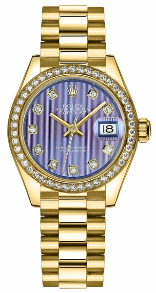 repliche Orologio Rolex Lady-Datejust 28 con castone di diamanti 279138RBR