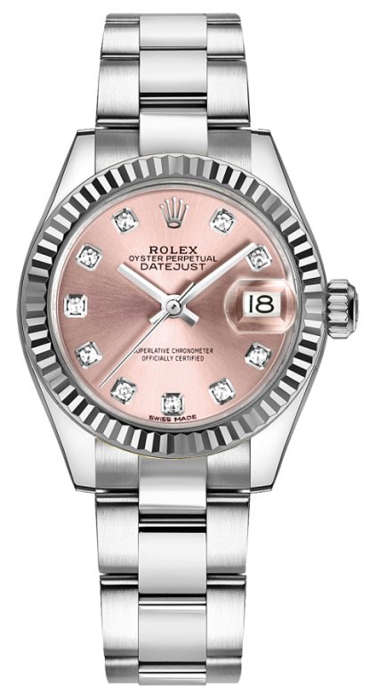 repliche Orologio Rolex Lady-Datejust 28 con diamante rosa 279174