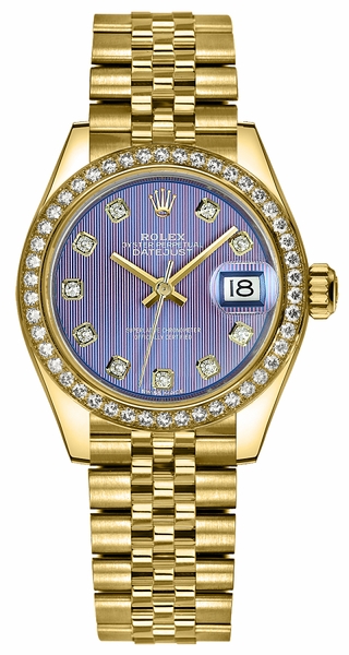 repliche Orologio Rolex Lady-Datejust 28 con diamanti in oro 279138RBR