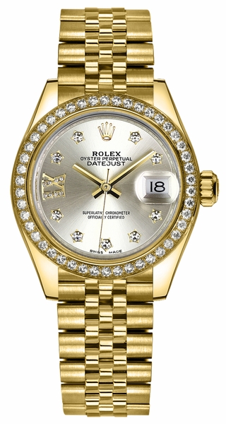 repliche Orologio Rolex Lady-Datejust 28 diamanti oro 18 carati 279138RBR