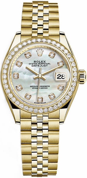 repliche Orologio Rolex Lady-Datejust 28 in madreperla con diamante in oro 279138RBR