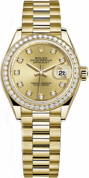 repliche Orologio Rolex Lady-Datejust 28 in oro massiccio 279138RBR