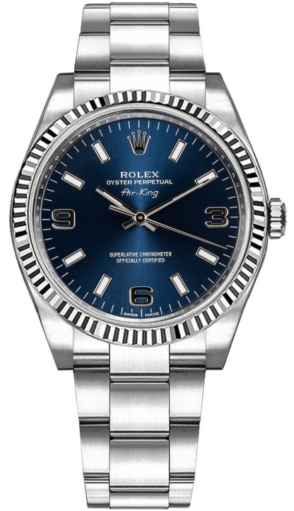 repliche Orologio Rolex Oyster Perpetual Air-King quadrante blu 114234