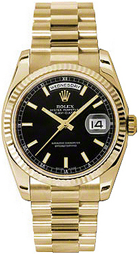 repliche Orologio automatico Rolex Day-Date 36 in oro giallo 118238