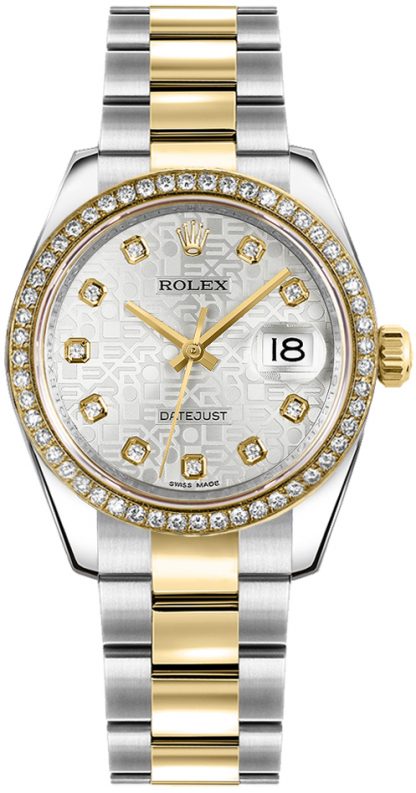 repliche Orologio da donna Rolex Datejust 31 con castone di diamanti 178383