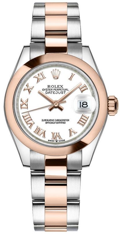 repliche Orologio da donna Rolex Datejust 31 quadrante bianco bicolore 278241