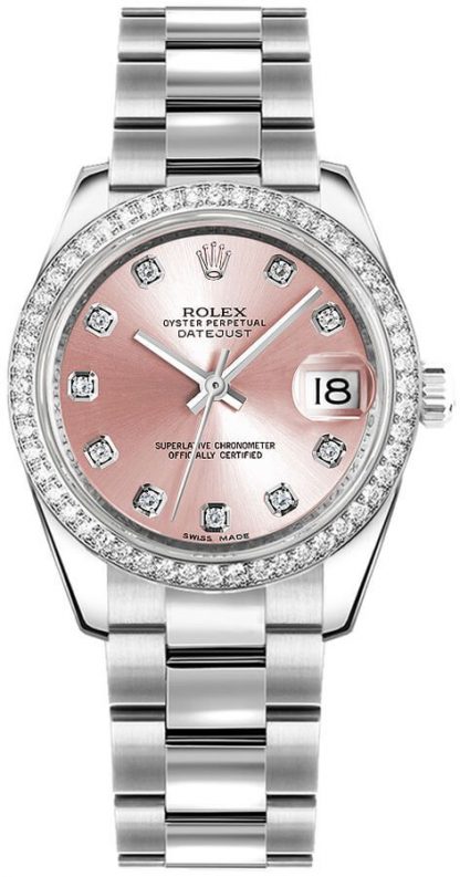 repliche Orologio da donna Rolex Datejust 31 quadrante in diamante rosa 178384