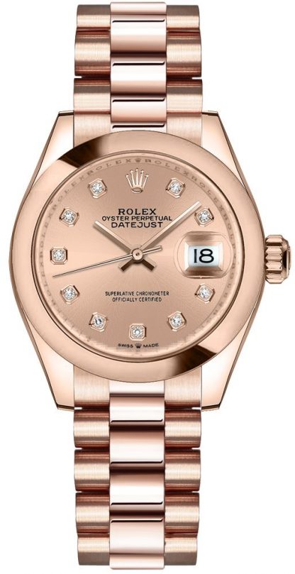 repliche Orologio da donna Rolex Datejust 31 quadrante in diamanti rosa 278245