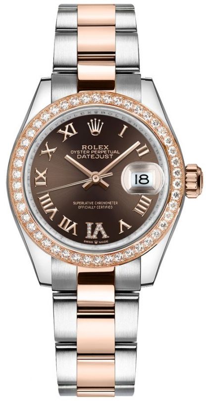 repliche Orologio da donna Rolex Datejust 31 quadrante marrone braccialetto Oyster 278381RBR