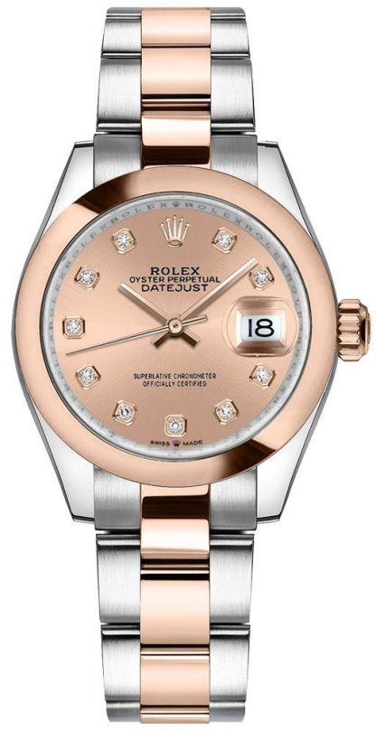 repliche Orologio da donna Rolex Datejust 31 quadrante rosa con diamanti 278241