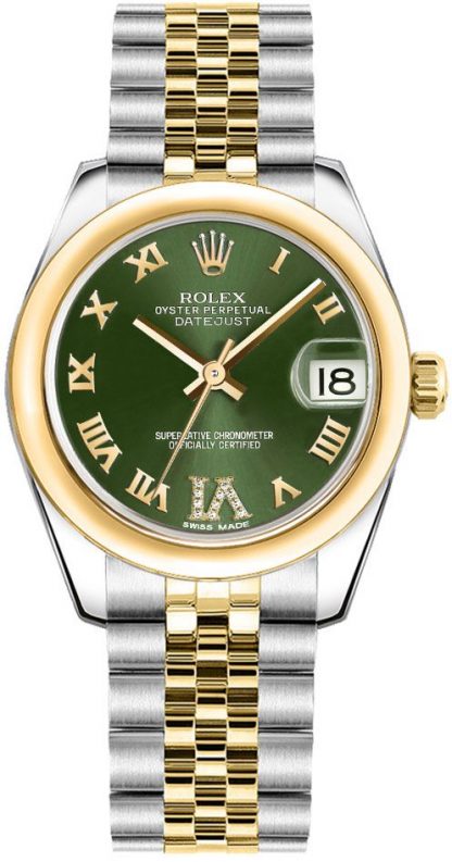 repliche Orologio da donna Rolex Datejust 31 quadrante verde 178243