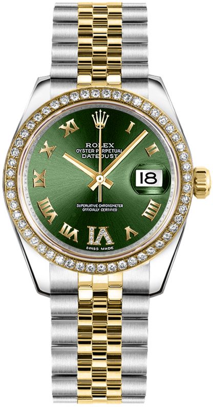 repliche Orologio da donna Rolex Datejust 31 quadrante verde 178383