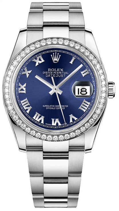 repliche Orologio da donna Rolex Datejust 36 quadrante blu 116244