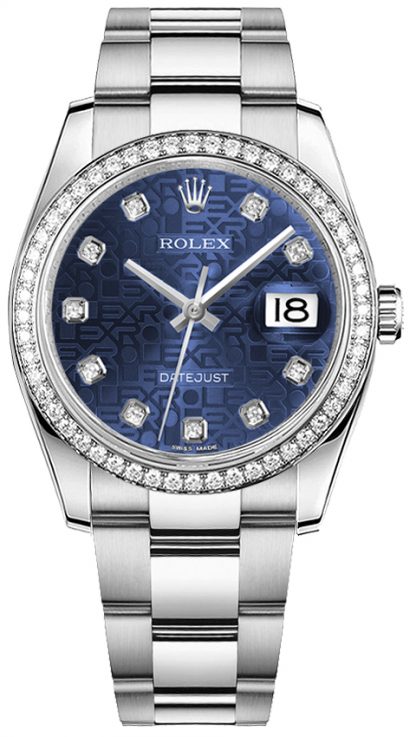 repliche Orologio da donna Rolex Datejust 36 quadrante blu diamante 116244