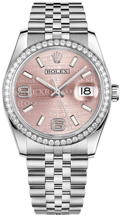 repliche Orologio da donna Rolex Datejust 36 quadrante in diamanti rosa 116244