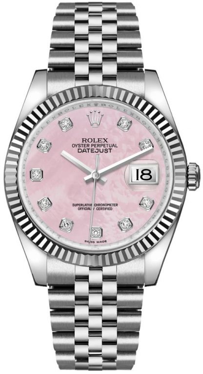 repliche Orologio da donna Rolex Datejust 36 quadrante madreperla rosa 116234