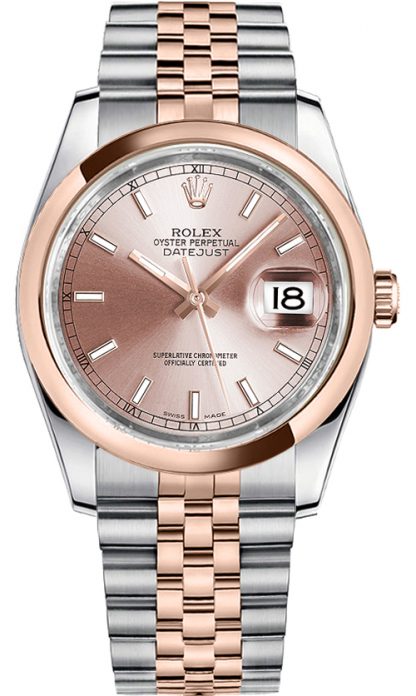 repliche Orologio da donna Rolex Datejust 36 quadrante rosa braccialetto Jubilee 116201