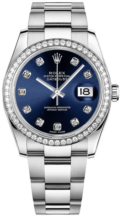 repliche Orologio da polso Rolex Datejust 36 con diamante blu oyster 116244