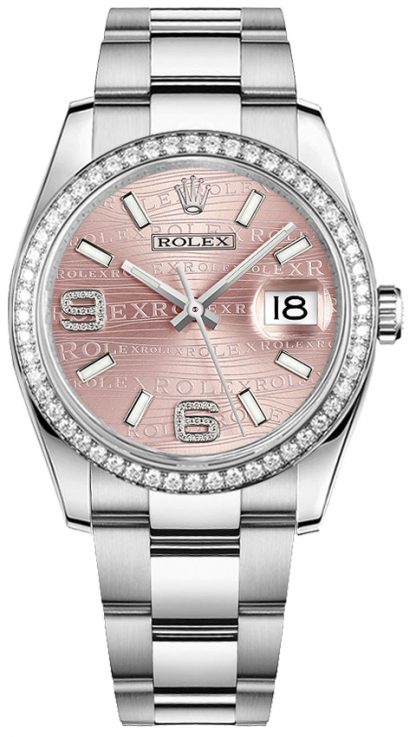 repliche Orologio da polso Rolex Datejust 36 quadrante rosa Oyster 116244