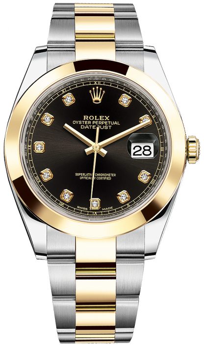 repliche Orologio da polso Rolex Datejust 41 Black Diamond Oyster 126303