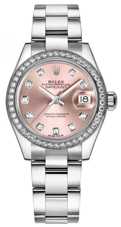 repliche Orologio da polso Rolex Lady-Datejust 28 Oyster con diamante rosa 279384RBR