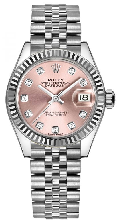 repliche Orologio da polso Rolex Lady-Datejust 28 quadrante in diamanti rosa Giubileo 279174
