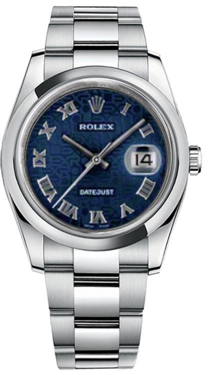 repliche Orologio da uomo Rolex Datejust 36 quadrante blu Giubileo 116200