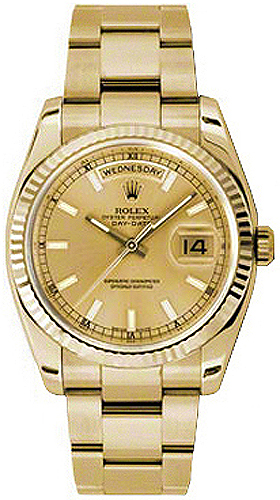 repliche Orologio da uomo Rolex Day-Date 36 Luxury in oro giallo 118238