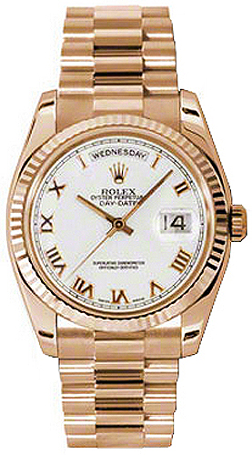 repliche Orologio da uomo Rolex Day-Date 36 di lusso in oro rosa 118235