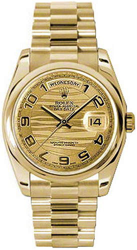 repliche Orologio da uomo Rolex Day-Date 36 in oro massiccio di lusso 118208