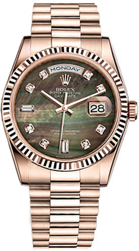repliche Orologio da uomo Rolex Day-Date 36 in oro rosa massiccio 18 carati 118235
