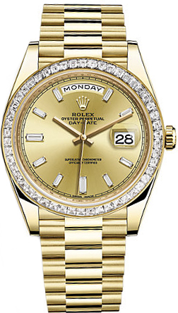 repliche Orologio da uomo Rolex Day-Date 40 in oro massiccio 228398TBR