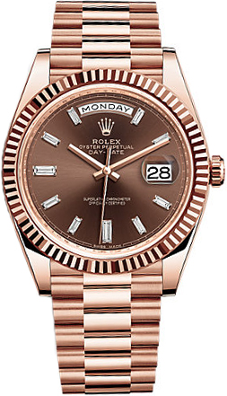 repliche Orologio da uomo Rolex Day-Date 40 in oro rosa 228235
