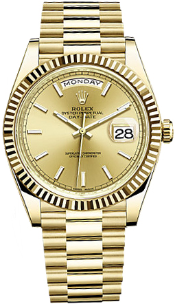 repliche Orologio di lusso da uomo Rolex Day-Date 40 Gold 228238