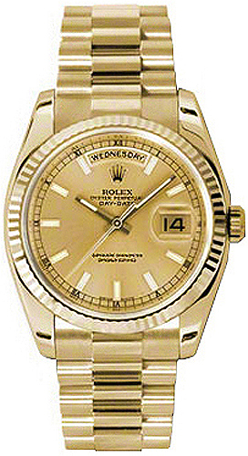 repliche Rolex Day-Date 36 Orologio di lusso in oro giallo 118238