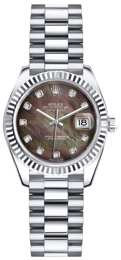 repliche Rolex Lady-Datejust 26 President Bracelet Diamond Gold Watch 179179